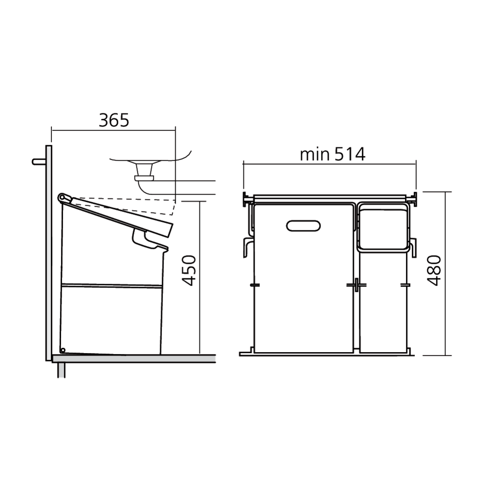 Poubelle Kipp 52 L