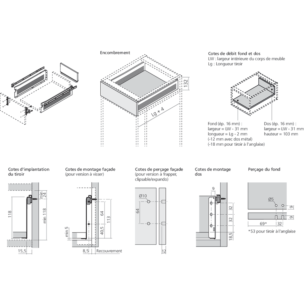 METABOX 320K hauteur 118 sortie simple
