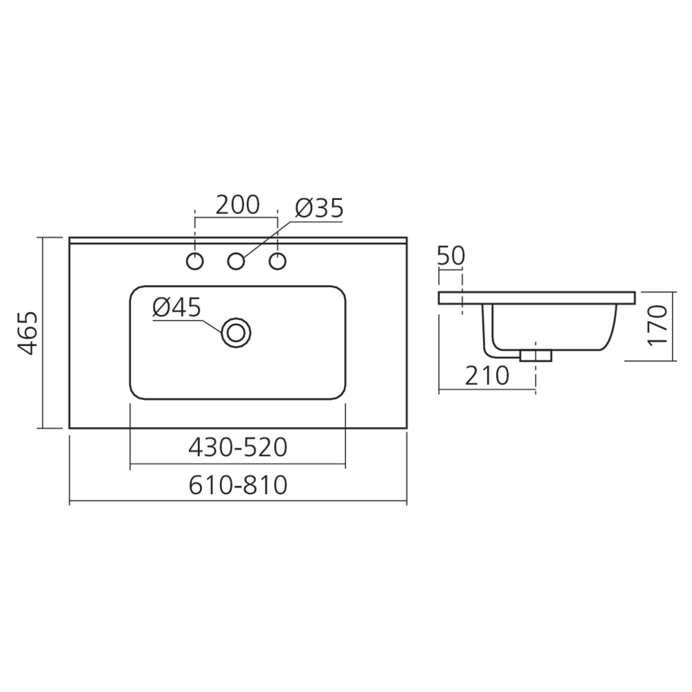 Vasque simple de salle de bain