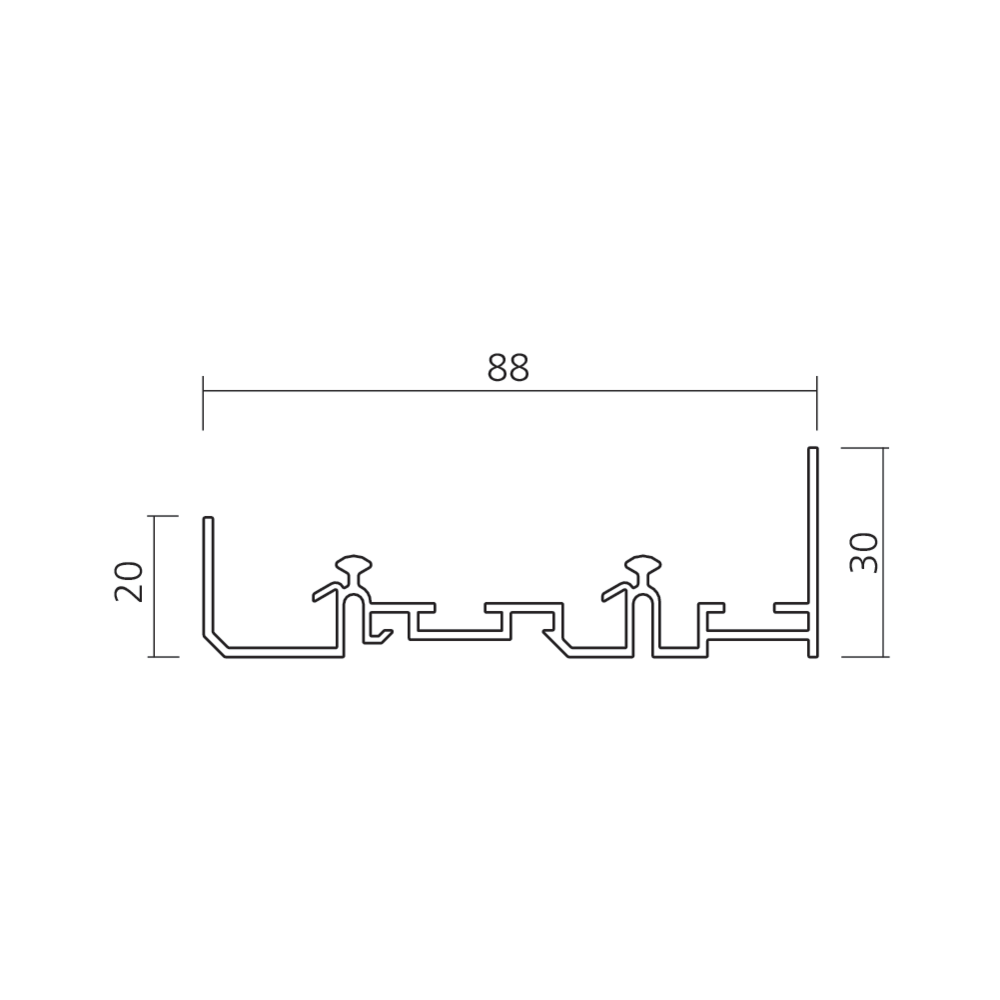 Rail haut PS48
