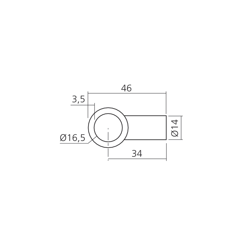 Support Ø16 mm