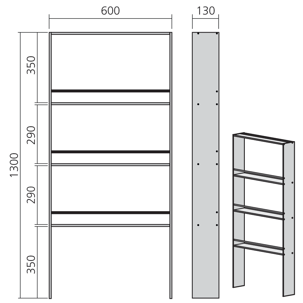 Etagère à poser MODULAR 600 mm