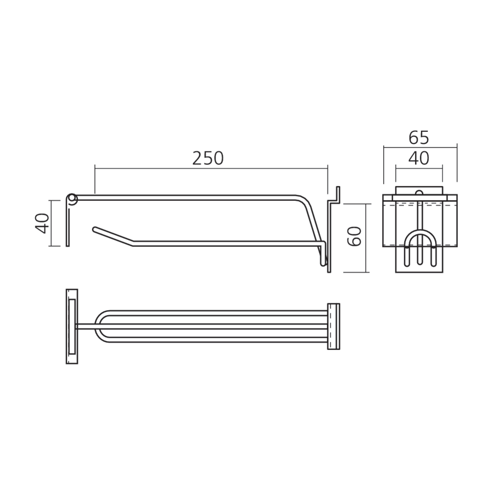 Crochet double avec porte-étiquette