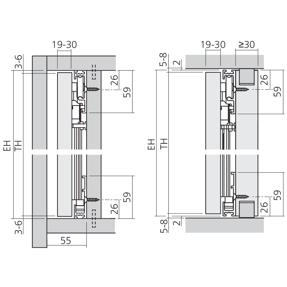 Garniture 1 porte bois Concepta 40/50 kg