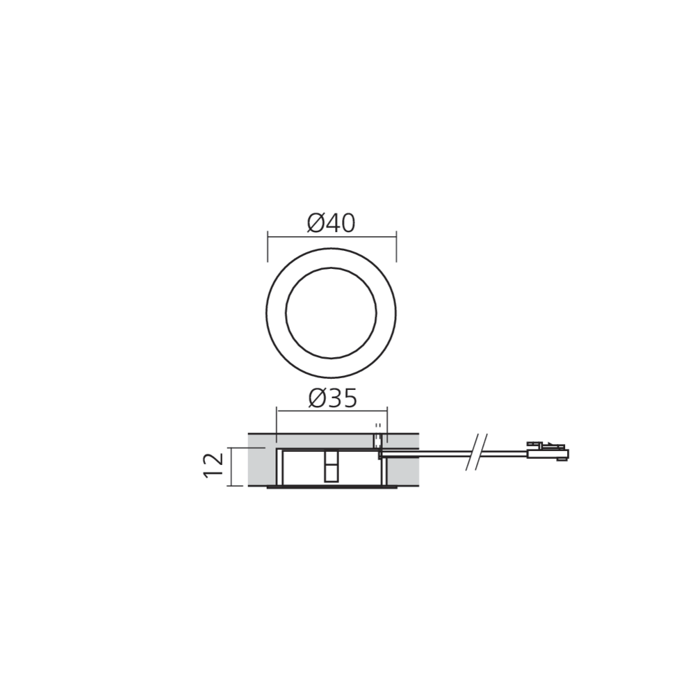Spot LED 12 V Ø35