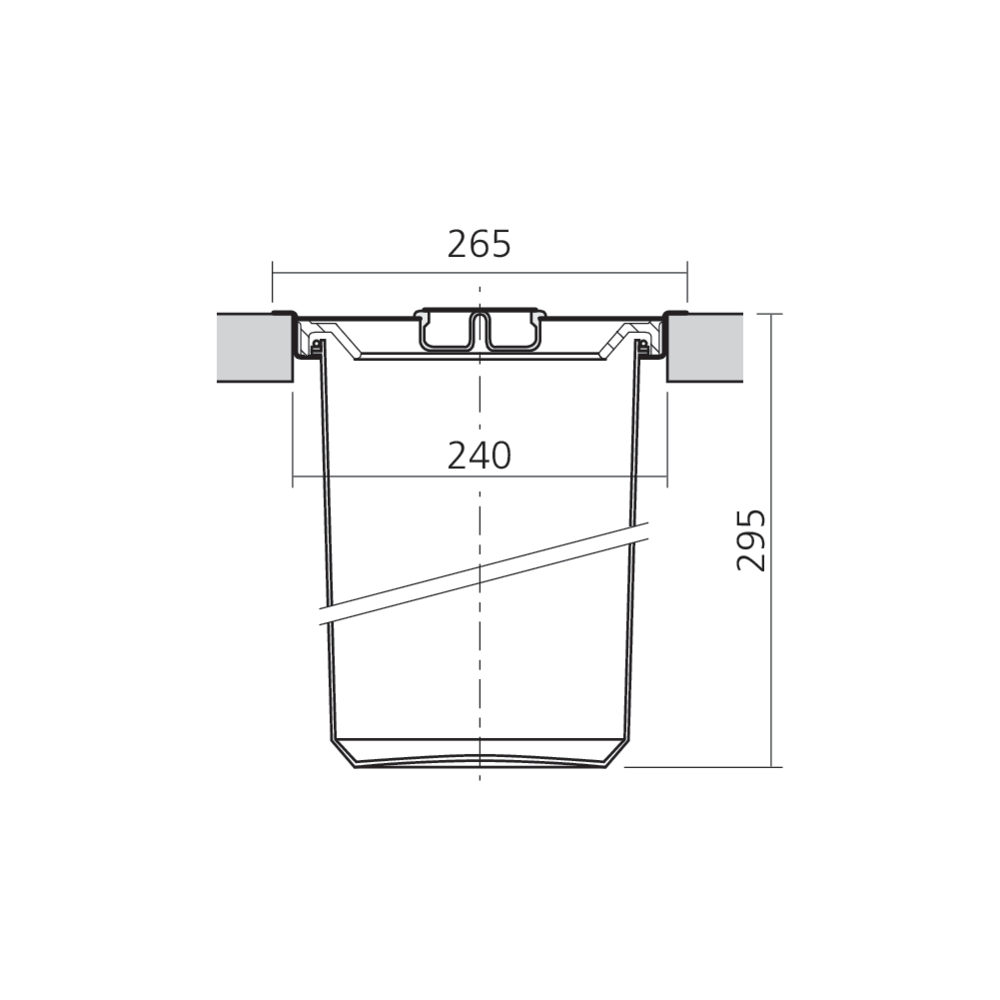Poubelle encastrable 8 L