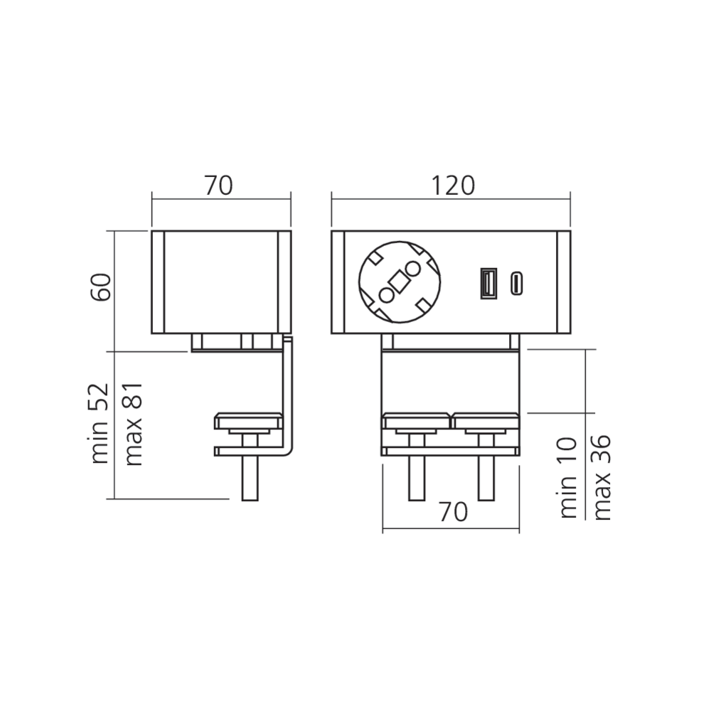 Prise multi ports et chargeur à induction Versa Q.