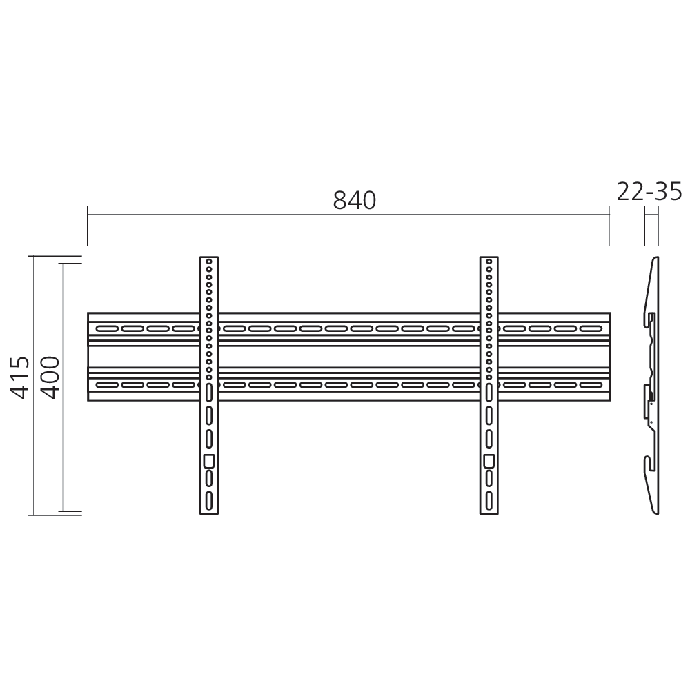 Support mural pour écran de 30'' à 63''