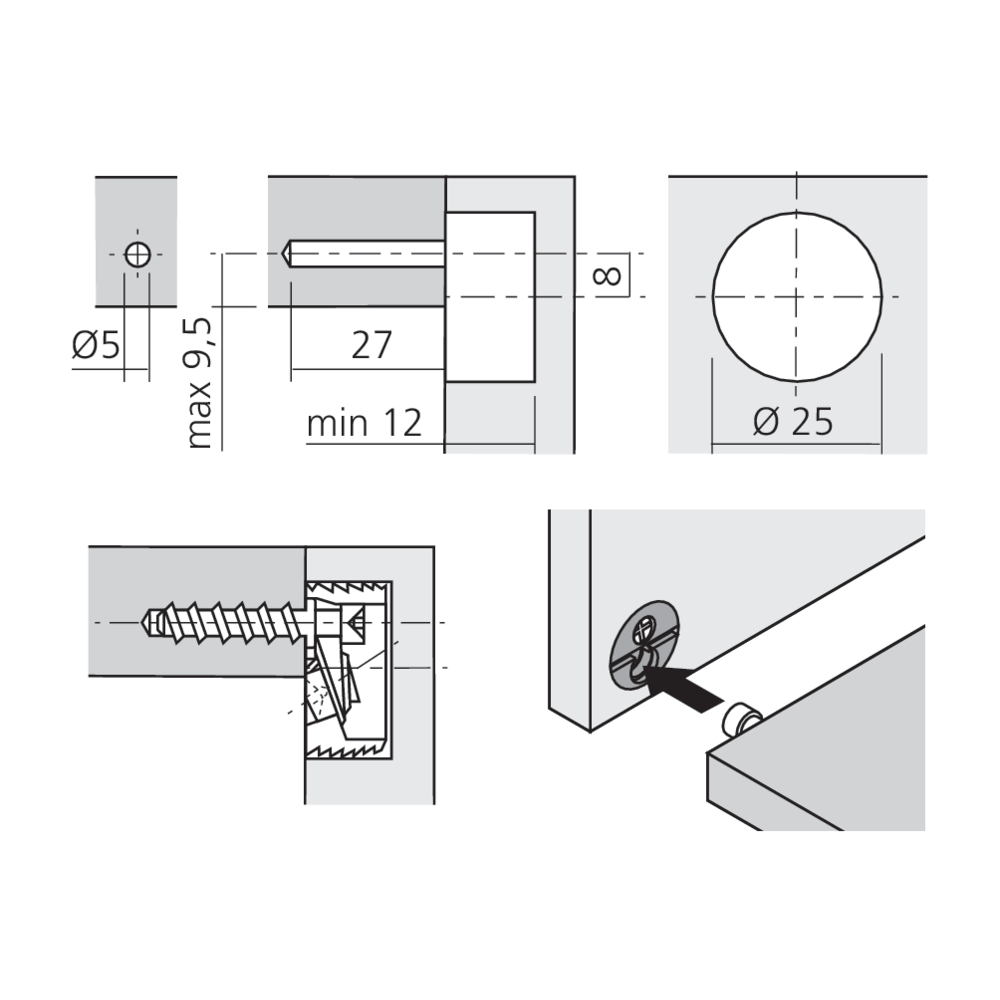 Ferrure excentrique BLUM
