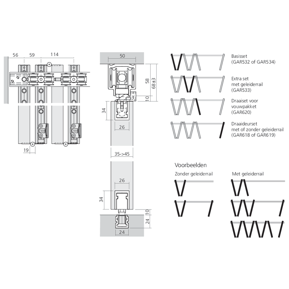 Garniture Variofold 80/H