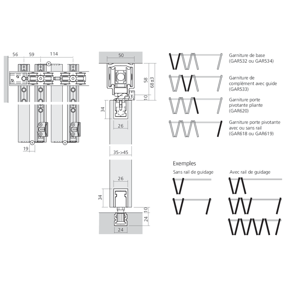 Garniture Variofold 80/H