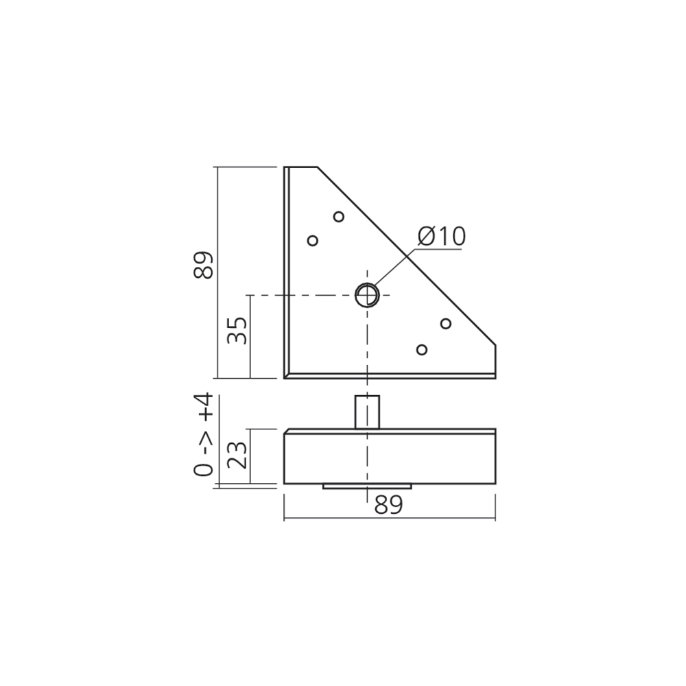 Pied d’angle pour meuble