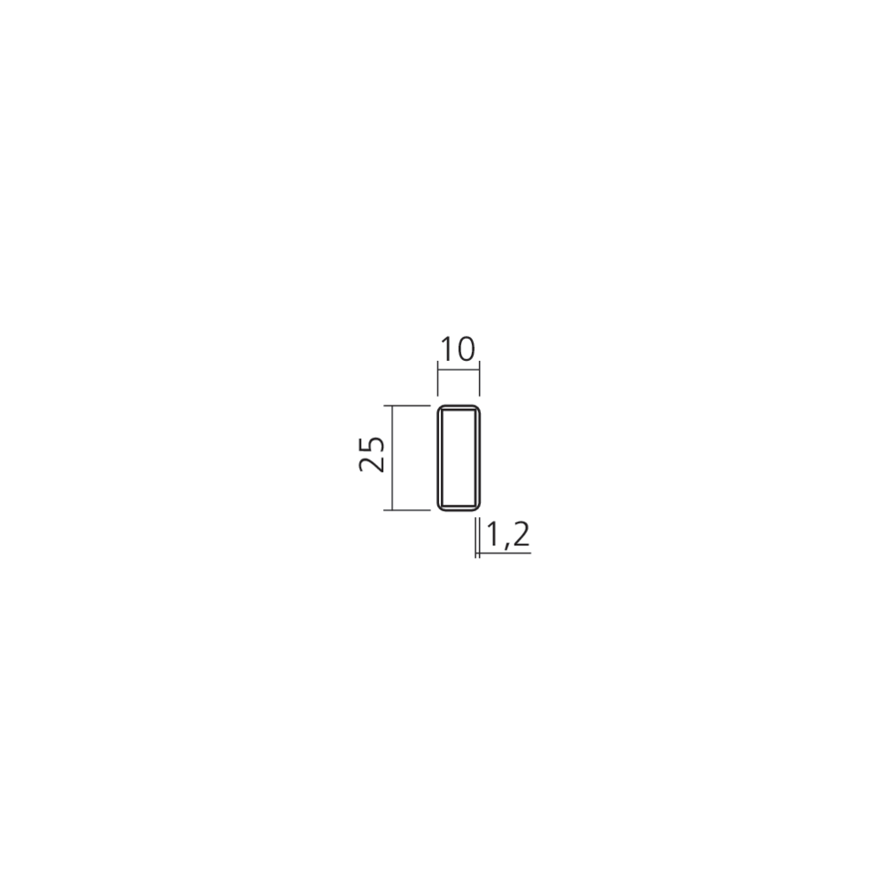 Tube rectangulaire