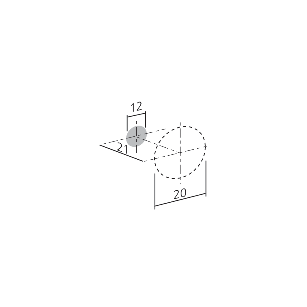 Bouton large conique