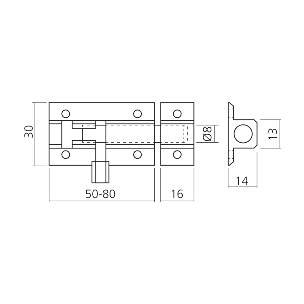Targette plate