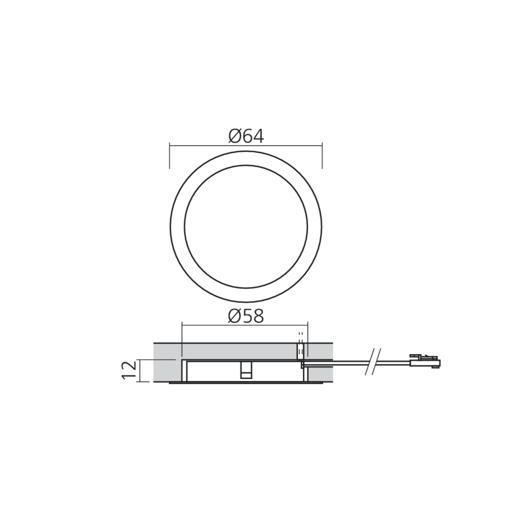 Spot LED 12 V Ø58