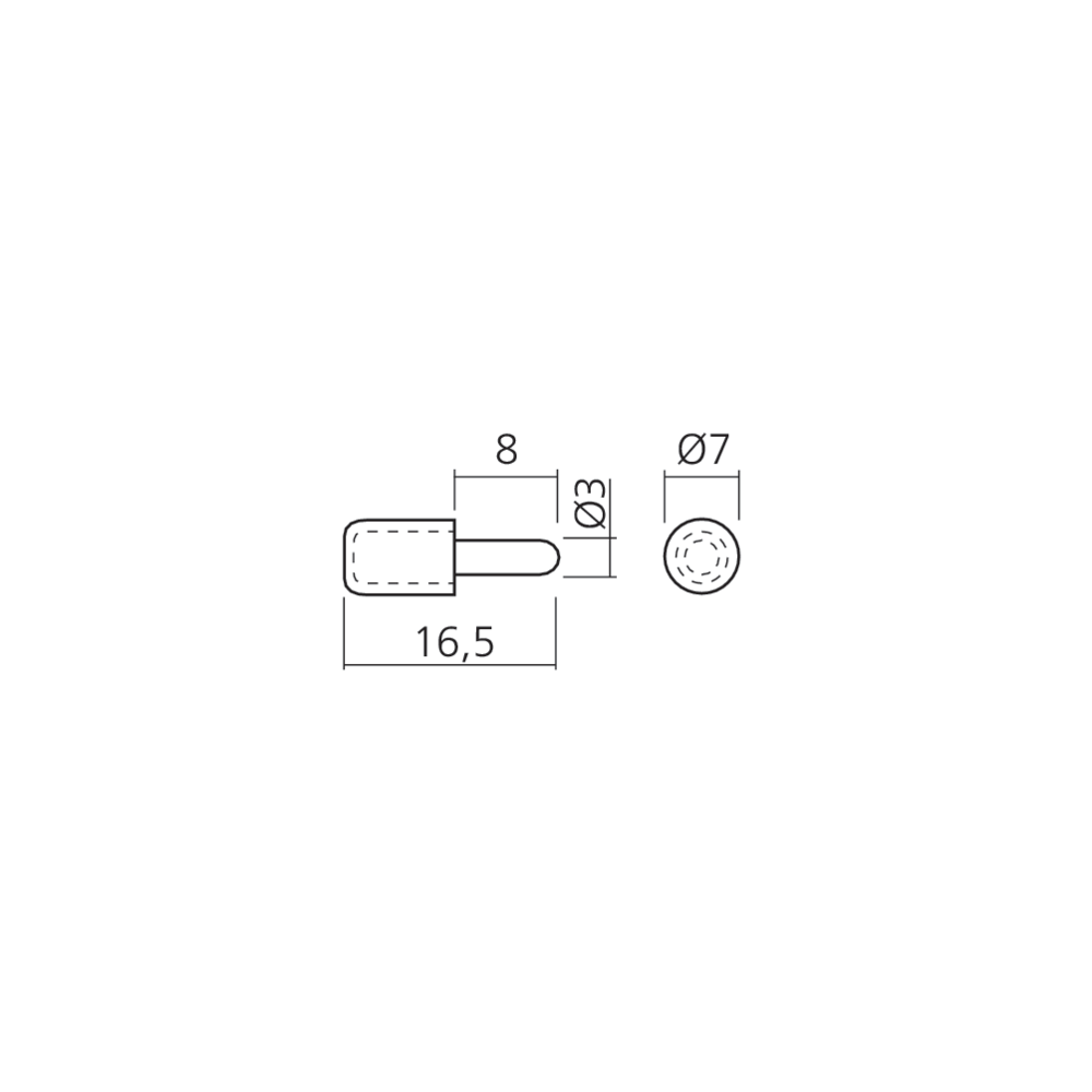 Taquet de glace Ø3 mm