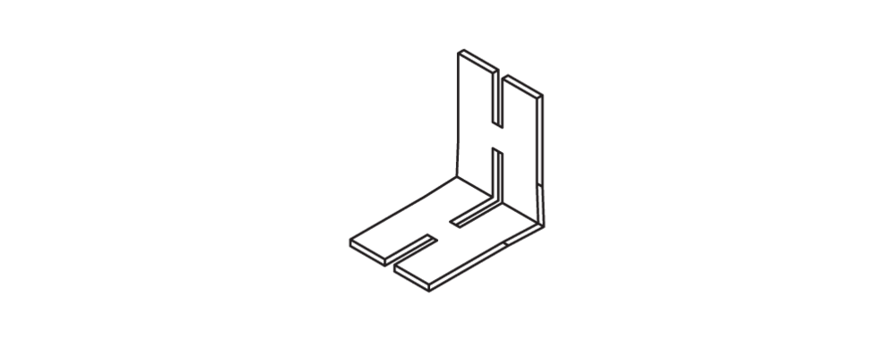 Equerre d'assemblage pour grille 411