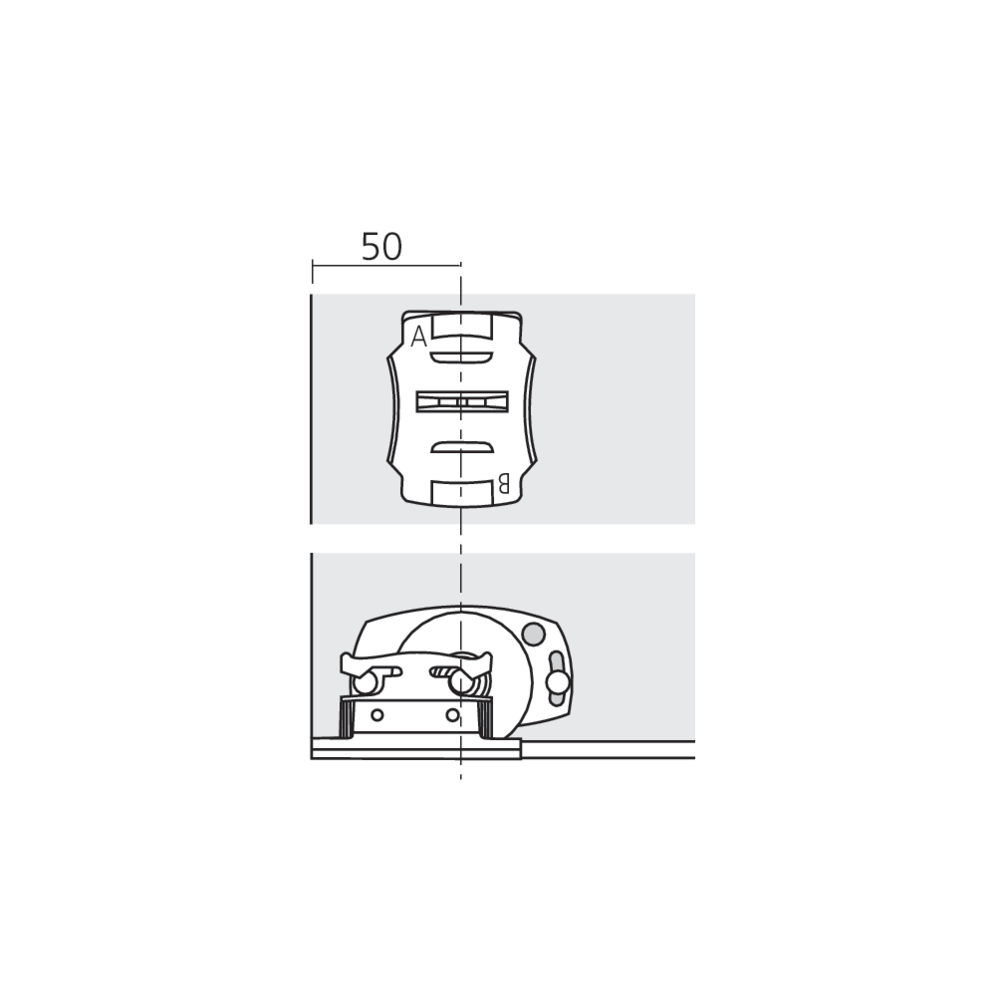Garniture 1 porte Roll 52 avec arrêt