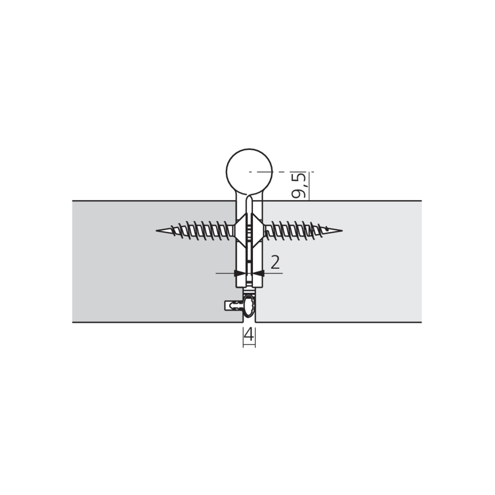 Charnière inox pour Centerfold et Variofold