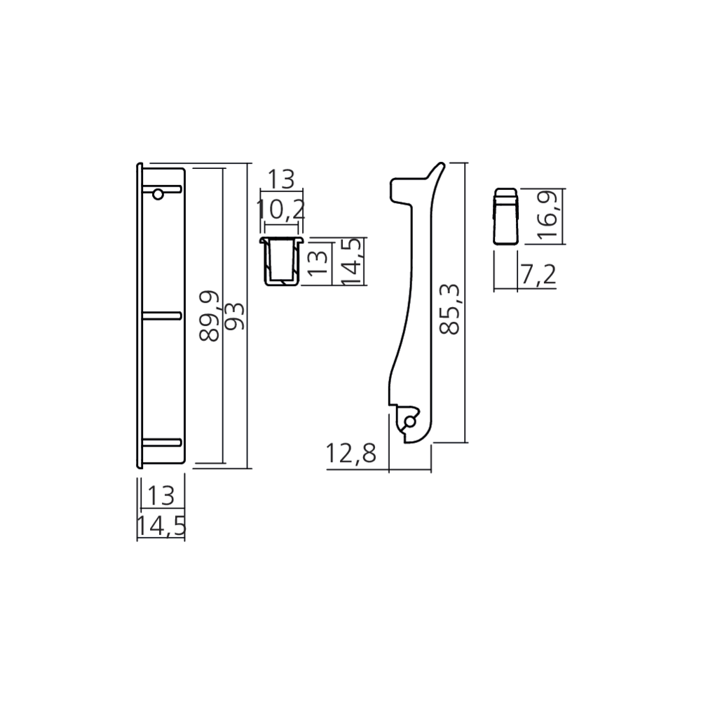 Crochet rabattable 1 cran