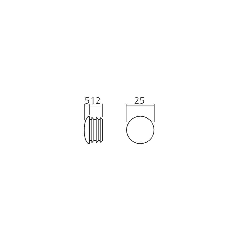 Embout rond Ø25 mm