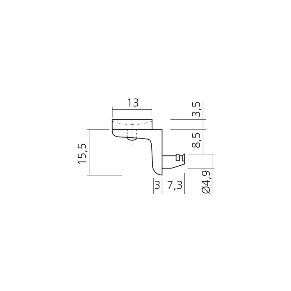 Taquet de glace Ø5 mm