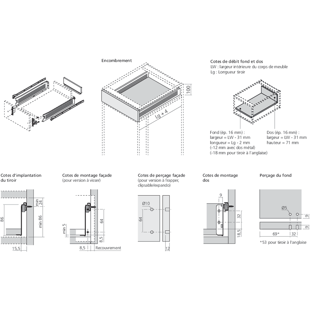 METABOX 320M hauteur 86 sortie simple