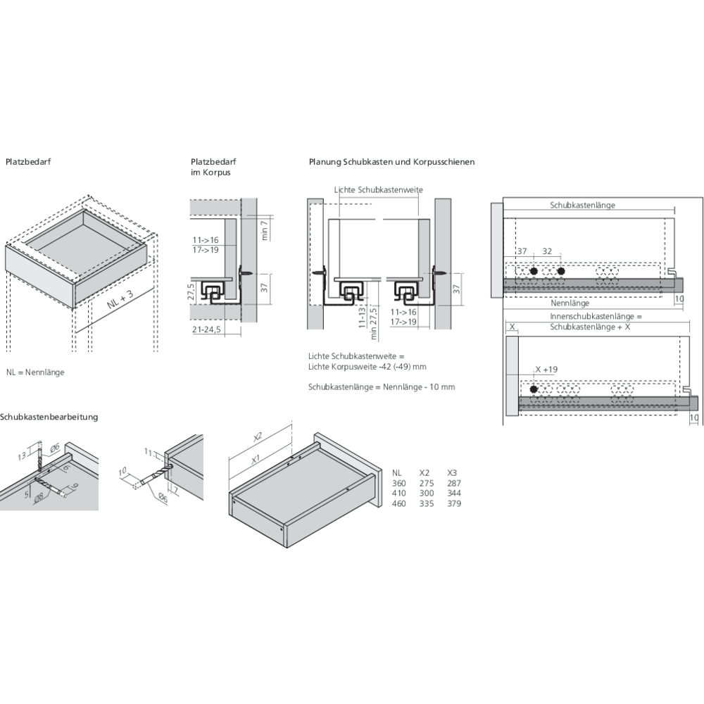 TANDEM 561H charge 30 kg avec BLUMOTION intégré