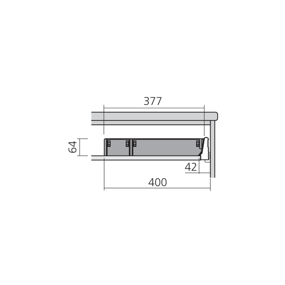 Casier range-couverts Elt 550/600