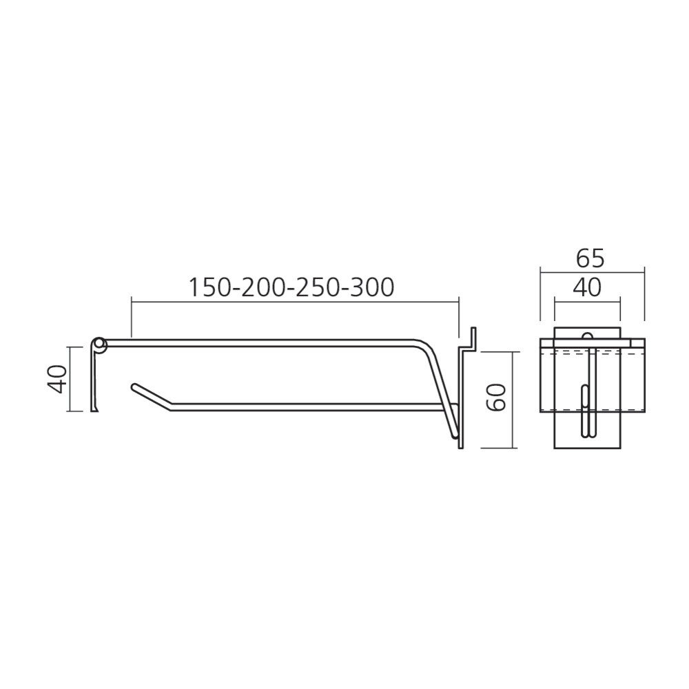 Crochet simple avec porte-étiquette