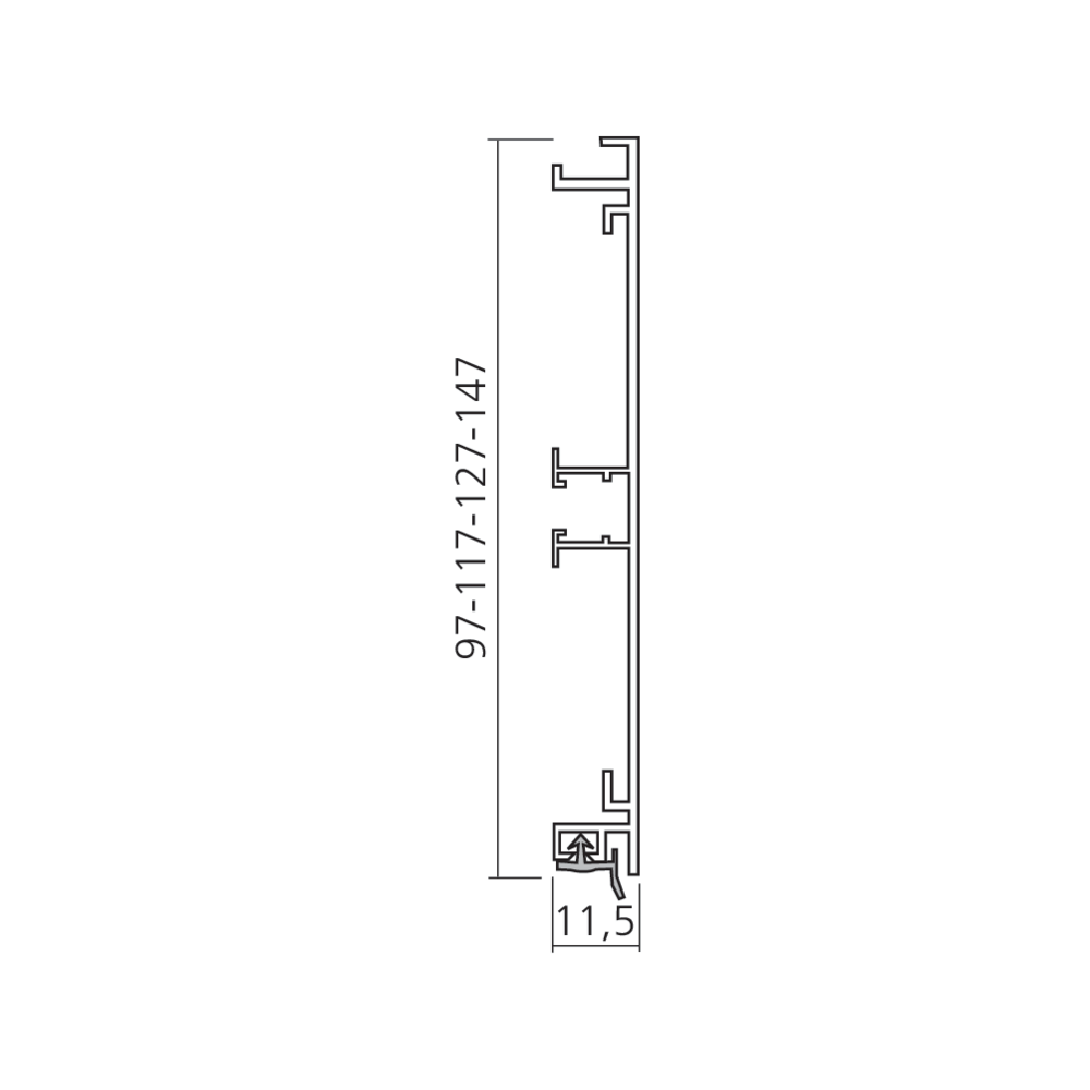 Profil de plinthe aluminium