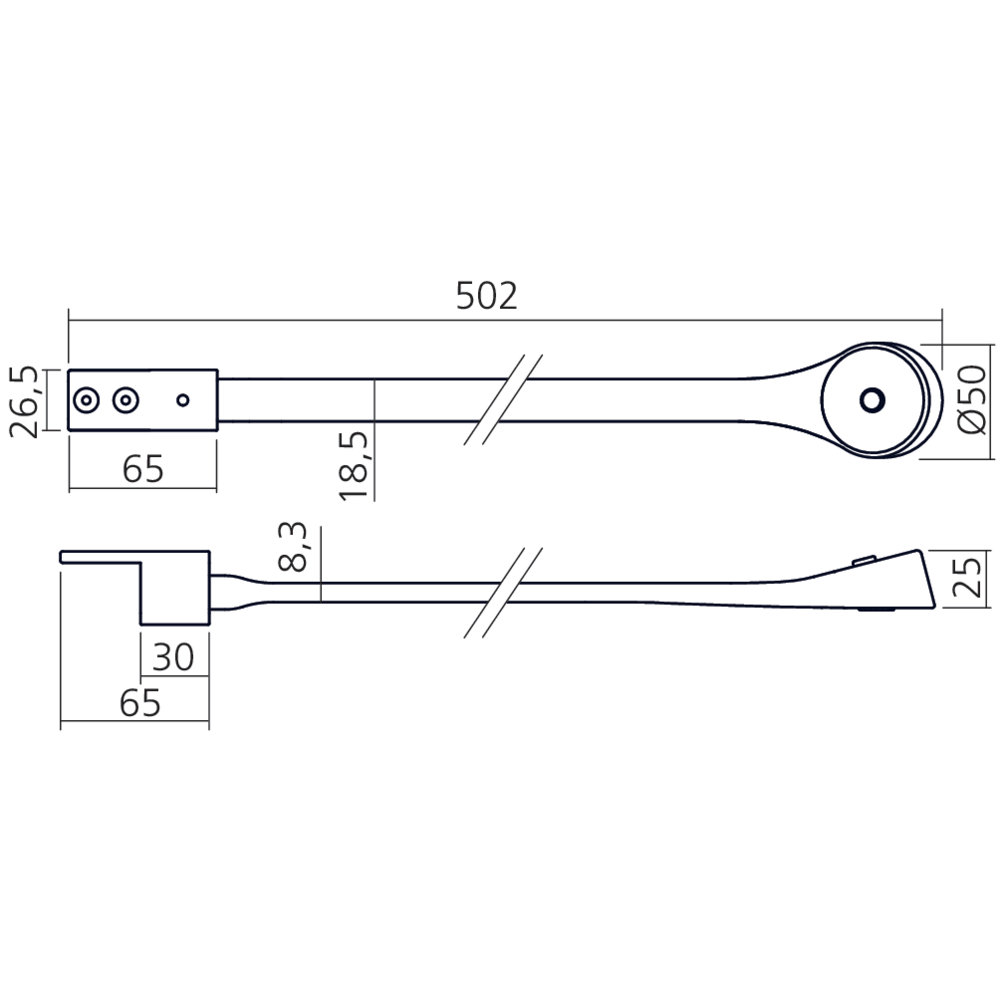 Spot rond sur flexible Flexi