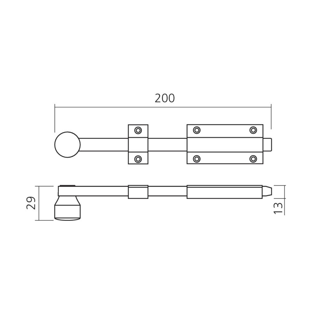 Targette plate