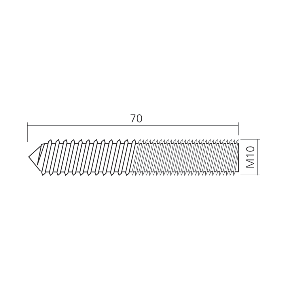 Vis double filet M10