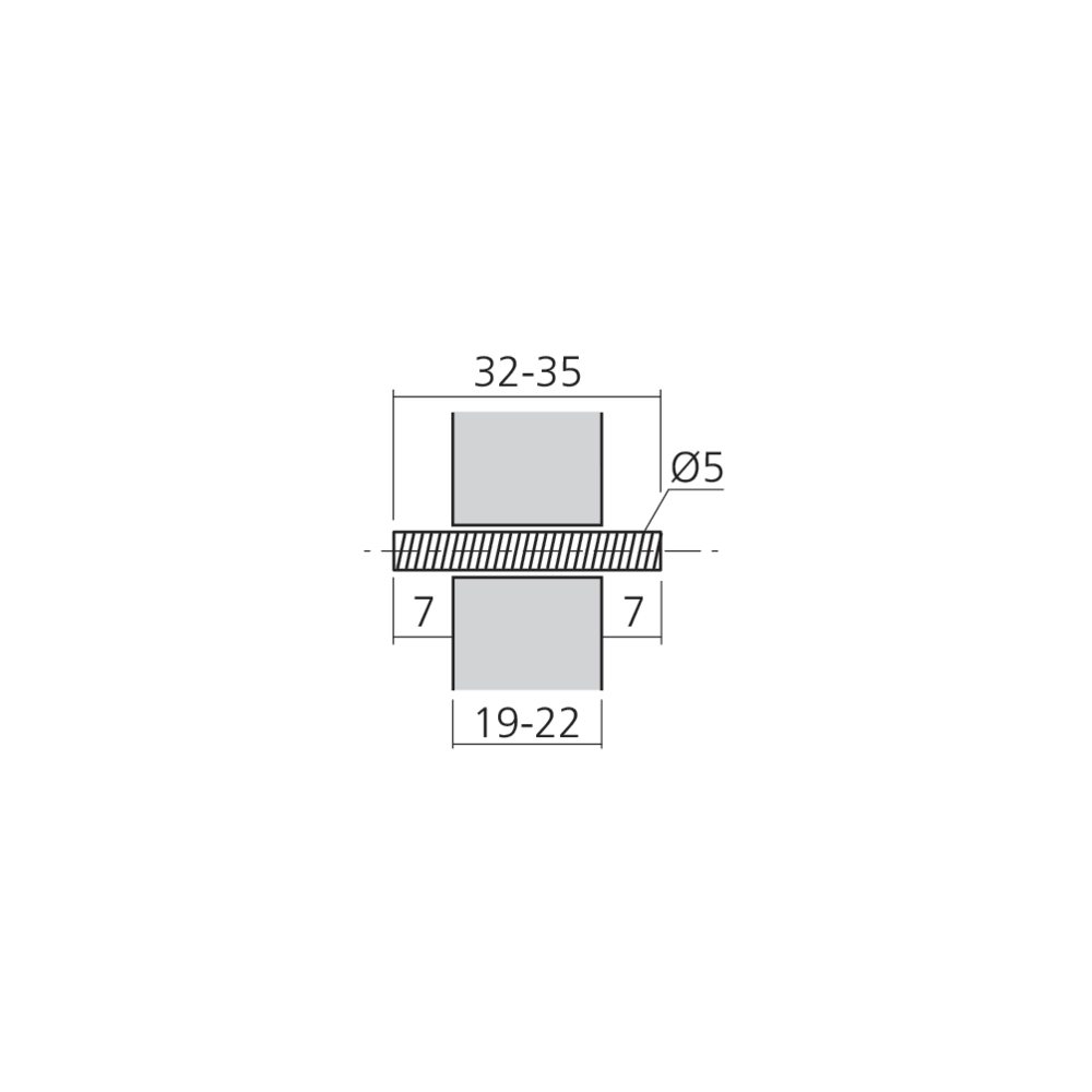 Tige M5 pour tourillon double HÉLIBLOCK