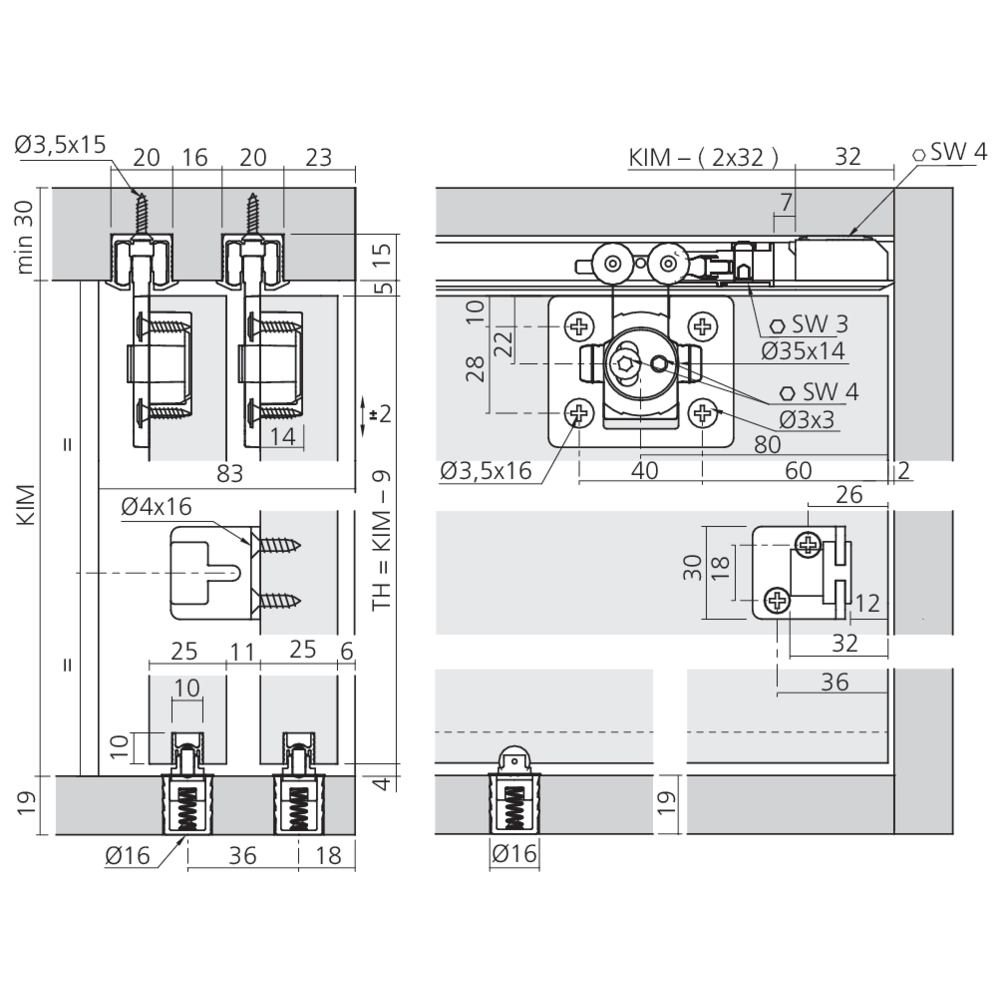 Garniture 2 portes Clipo 26 IS