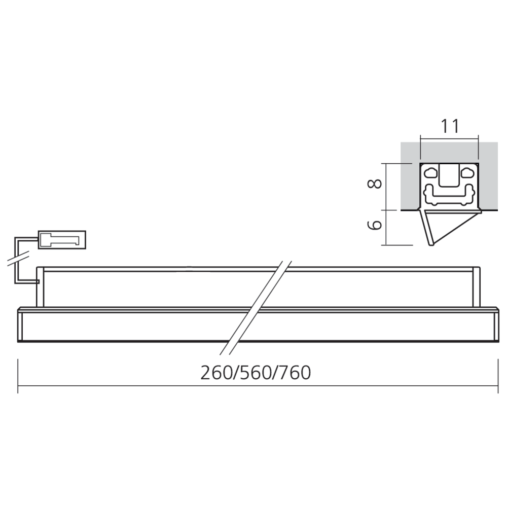 Réglette LED 12 V encastrée PROTECT
