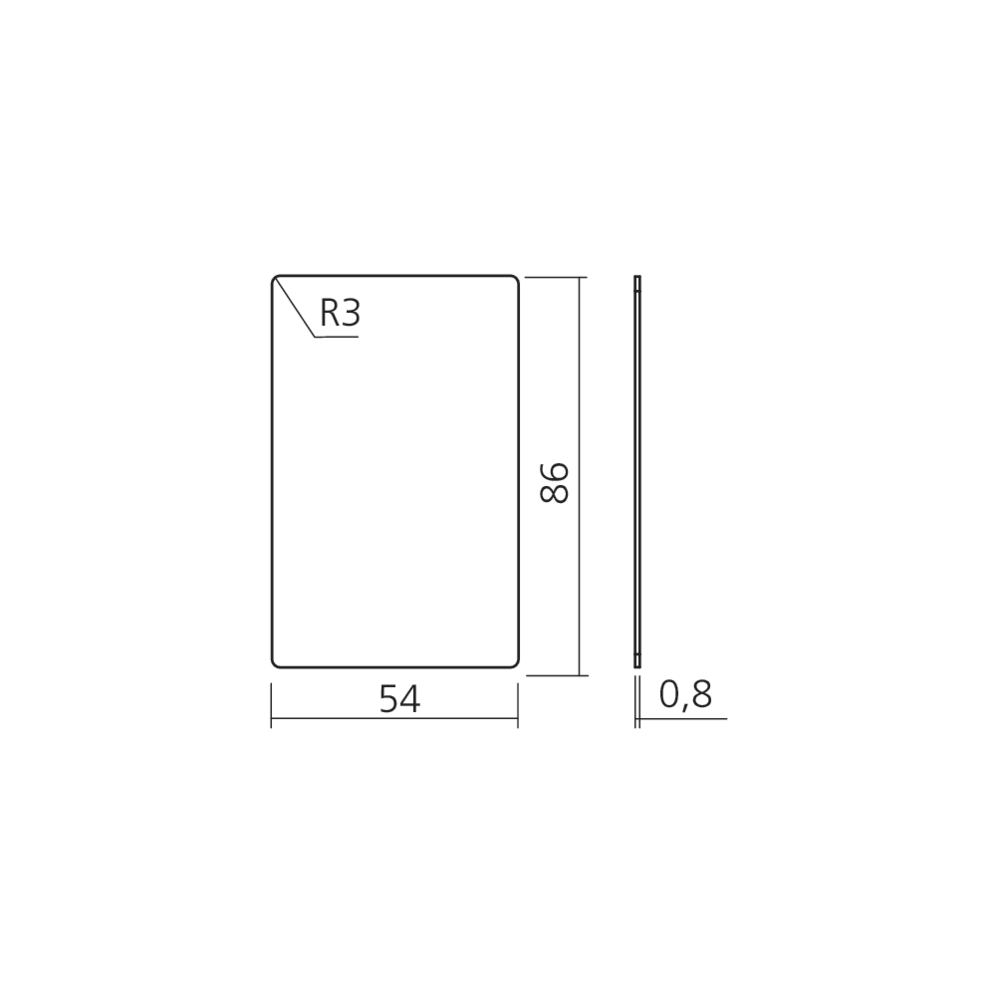 Carte pour fermeture manuelle