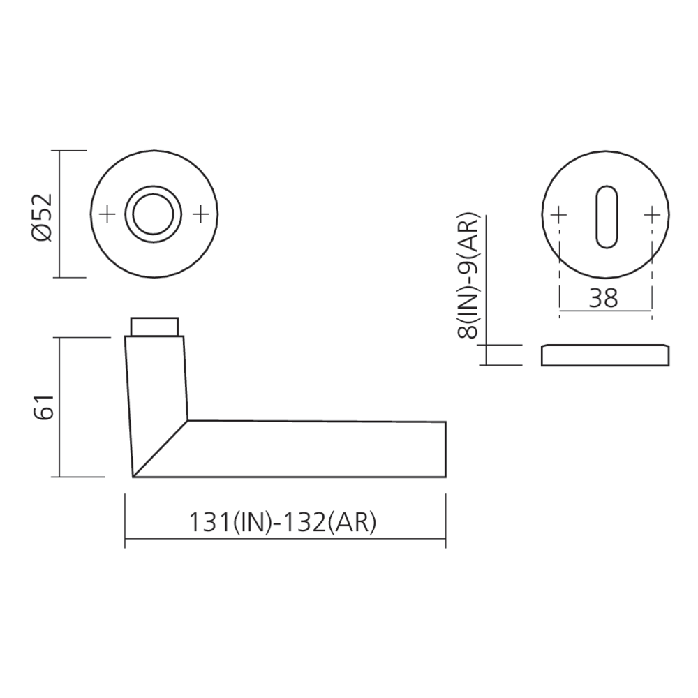 Poignée sur rosace STOCKHOLM
