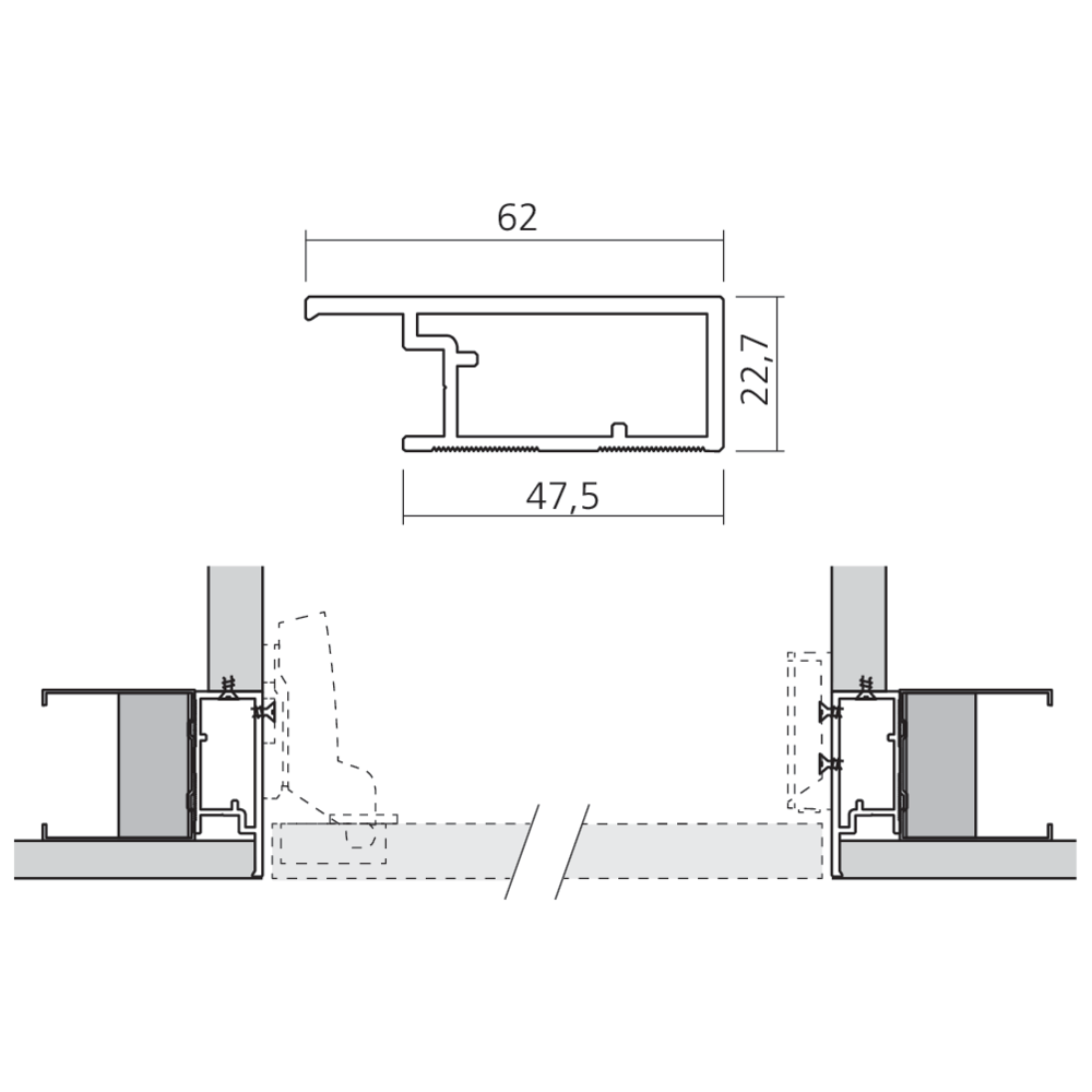 Kit pour trappe de visite sans cadre ou niche