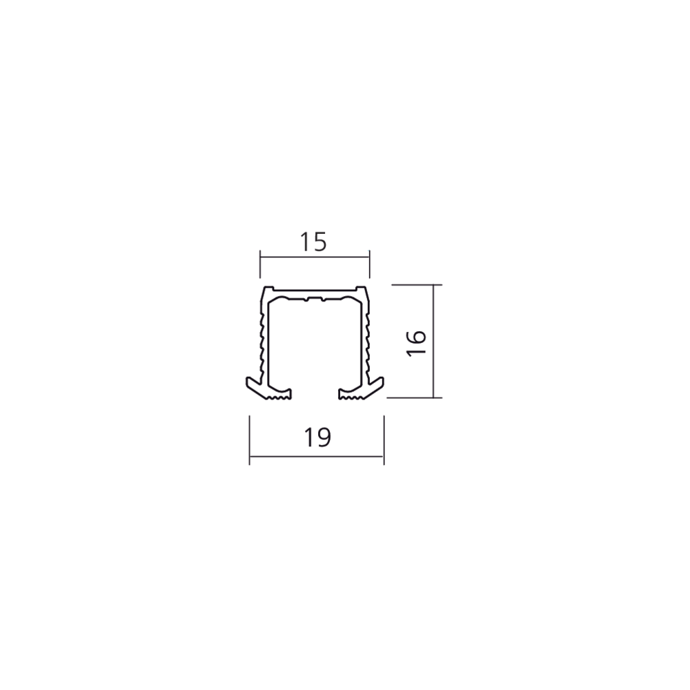 Rail simple haut Clipo 16