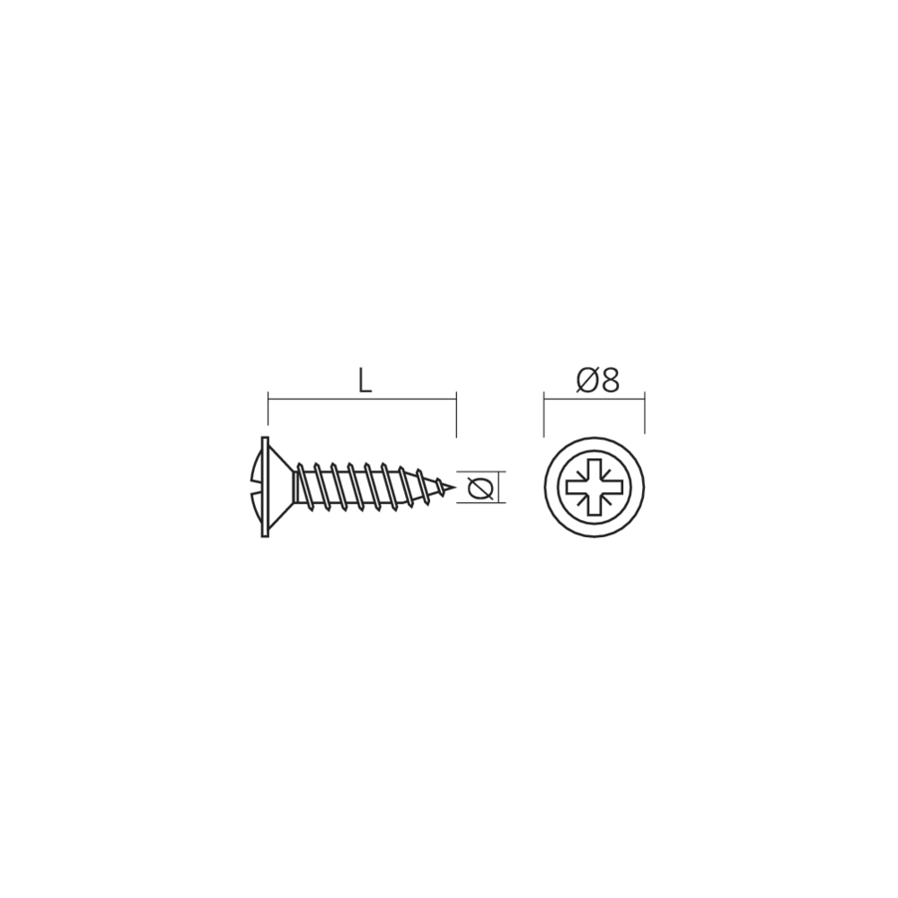 Vis bois tête large