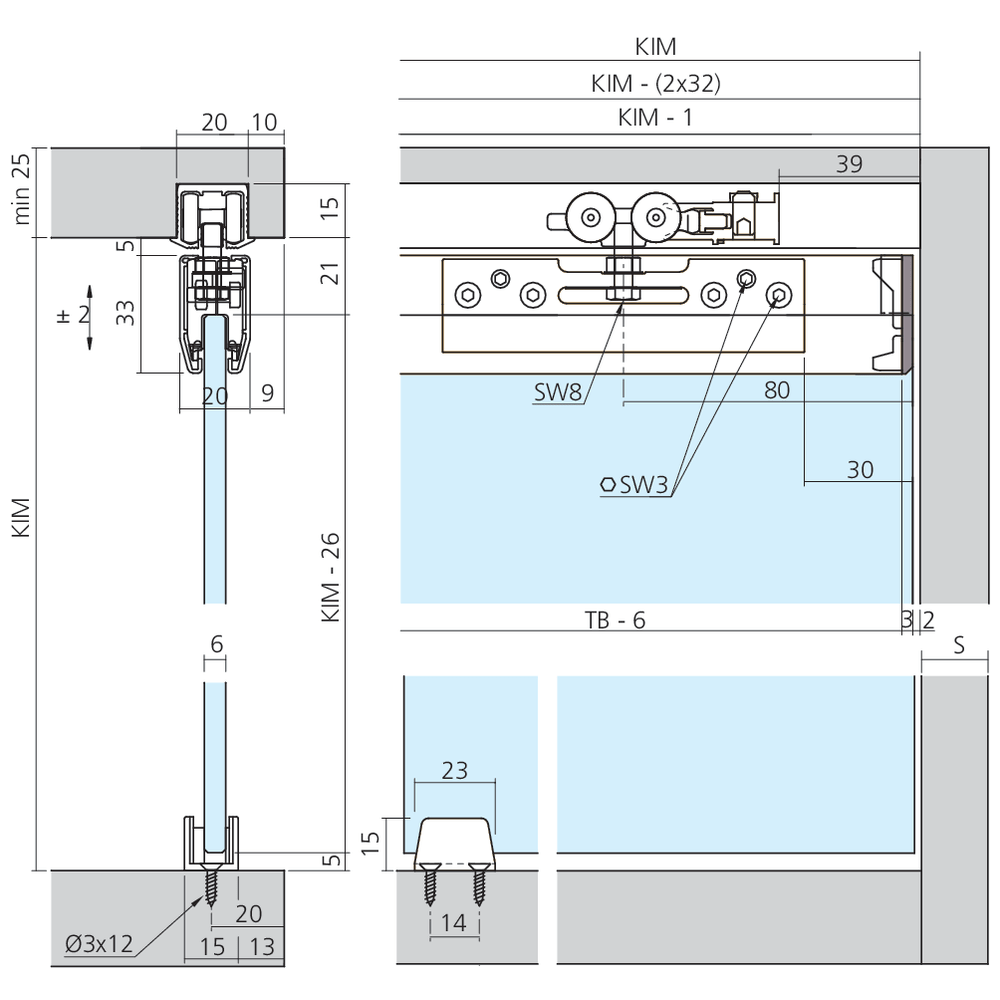 Garniture Clipo 36 G Verre
