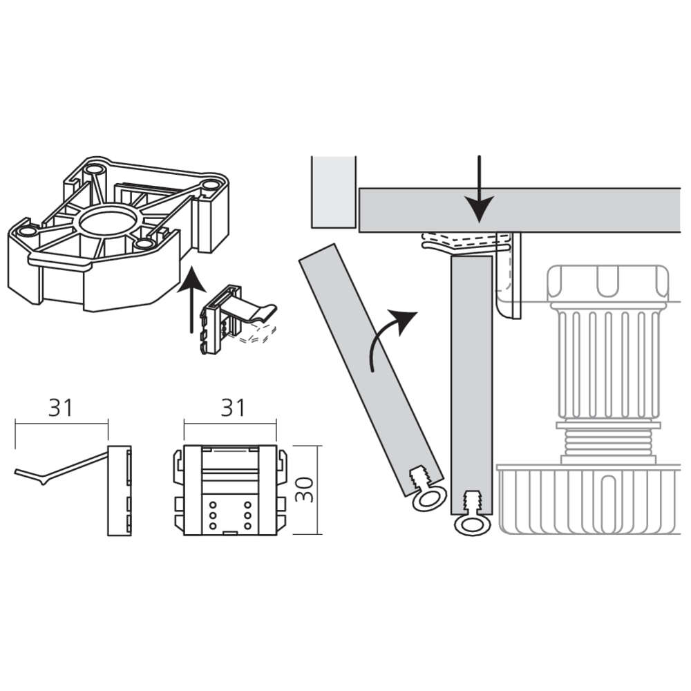 Clip Axor pour plinthe