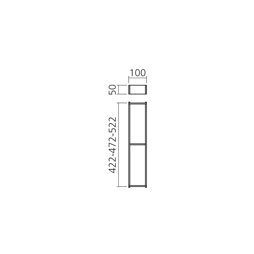 Boîte largeur 100 mm design bois