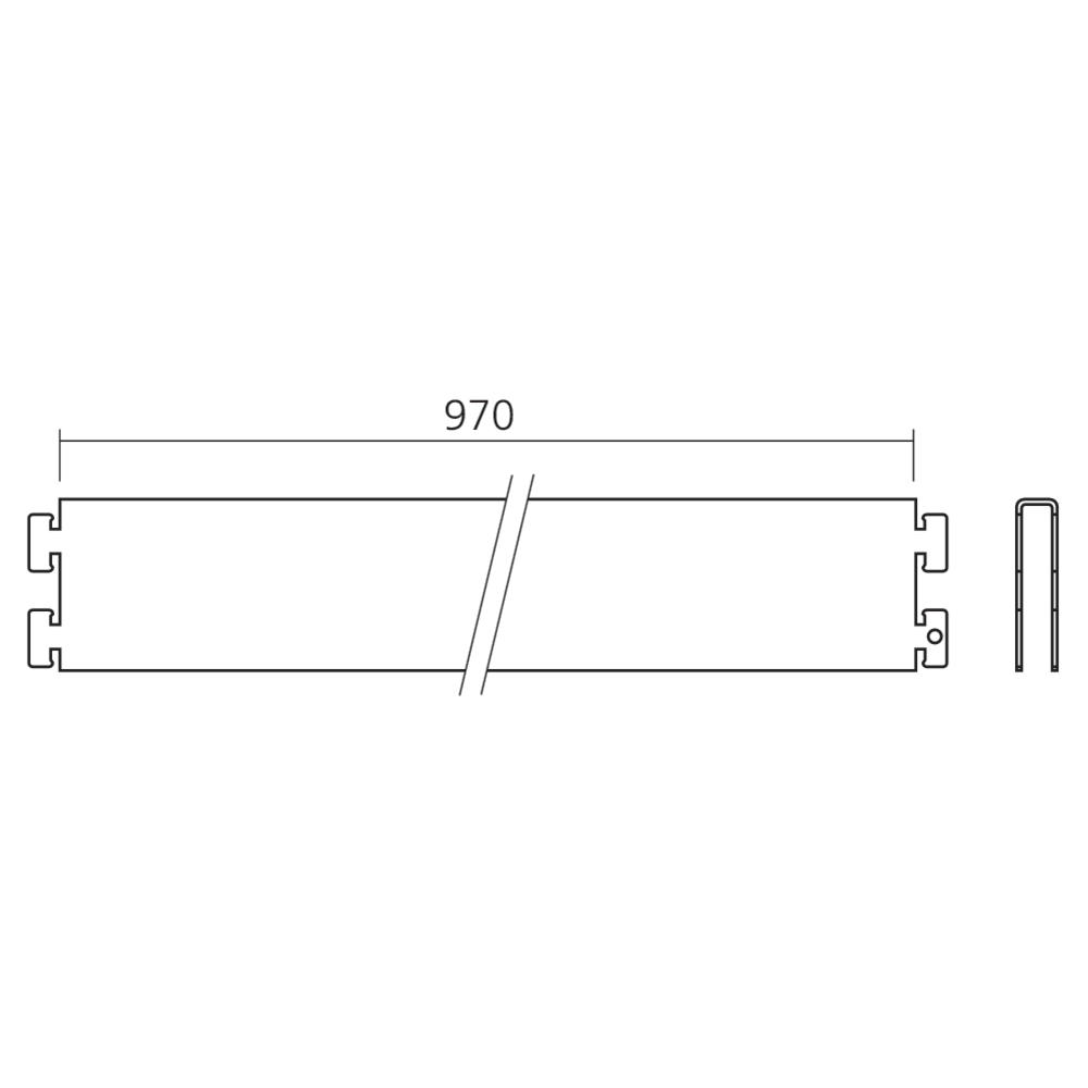 Entretoise montant 50 x 30 mm