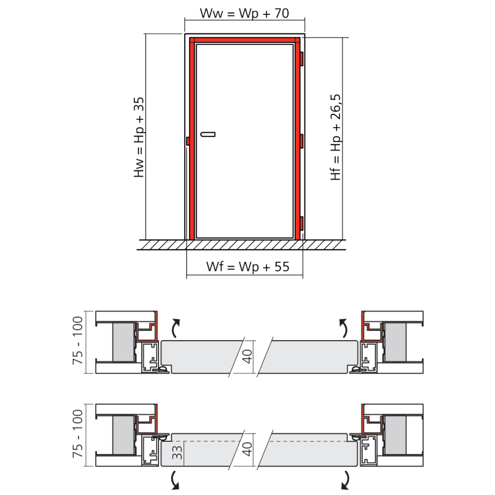 Set pour porte sous-tenture X40