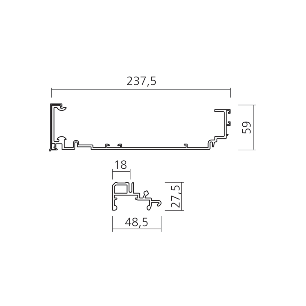 Set de rail haut et bas PS40