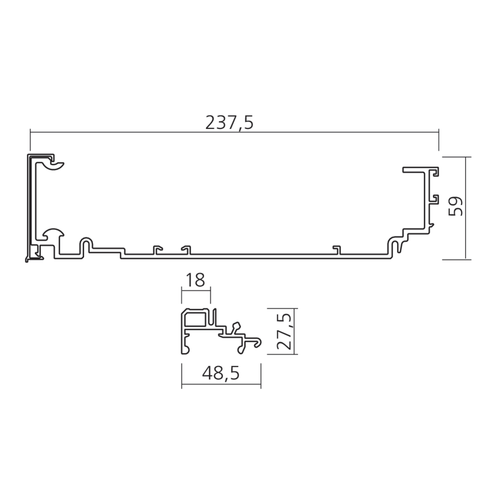 Set de rail haut et bas PS40
